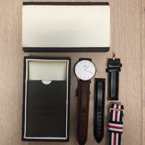 DANIEL Wellington 36mm rose gold watch and bands